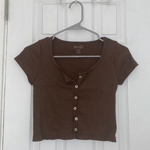 Pacsun brand button short sleeve